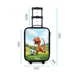 Voetbal - Dino - Sport Kinderkoffer - Zwart klein -productfoto_formaten