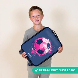 Voetbal -  Verf - Roze - Blauw Kinderkoffer - Zwart klein -sfeer4_UK