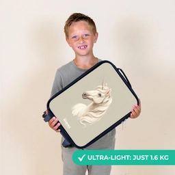 Eenhoorn in neutrale kleuren Kinderkoffer - Zwart klein -sfeer4_UK