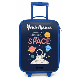 Astronaut - Quote - Planeten - Sterren Kinderkoffer - Blauw klein -zz3dotto
