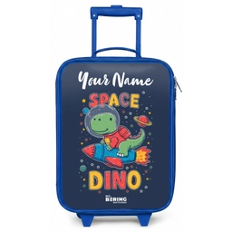 Dinosaurus - Groen - Raket - Sterrenhemel Kinderkoffer - Blauw klein -zz3dotto
