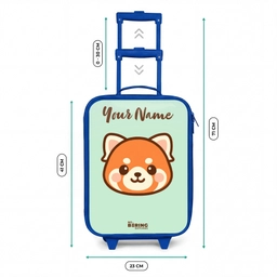 Kawai - Rode panda - Groen Kinderkoffer - Blauw klein -productfoto_formaten