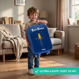 Raket - Planeten - Sterren Kinderkoffer - Blauw klein -sfeer2_EN