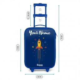 Raket - Planeten - Sterren Kinderkoffer - Blauw klein -productfoto_formaten