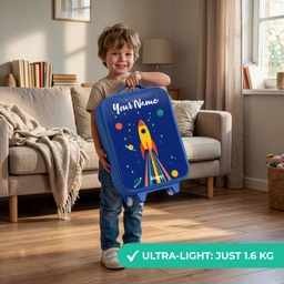 Raket - Sterren - Planeet - Ruimte Kinderkoffer - Blauw klein -sfeer2_EN