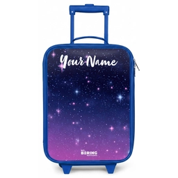 Sterren - Galaxy - Blauw - Roze Kinderkoffer - Blauw klein -zz3dotto