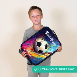 Neon - Voetbal - Kleurrijk Kinderkoffer - Zwart klein -sfeer4_UK