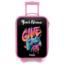 Controller - Game - Graffiti - Tekst Kinderkoffer - Roze klein -zz3dotto