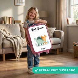 Dinos - Dieren - Sterren Kinderkoffer - Roze klein -sfeer2_EN