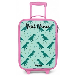 Dinos - Patroon - Groen Kinderkoffer - Roze klein -zz3dotto