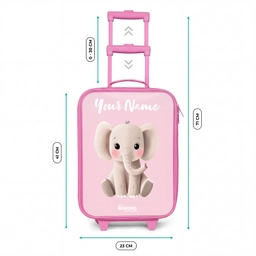 Olifant - Grijs - Baby - Slurf Kinderkoffer - Roze klein -productfoto_formaten