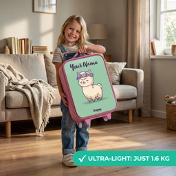 Kawai - Alpaca - Groen Kinderkoffer - Roze klein -sfeer2_EN