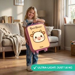 Kawai - Koe - Bruin Kinderkoffer - Roze klein -sfeer2_EN