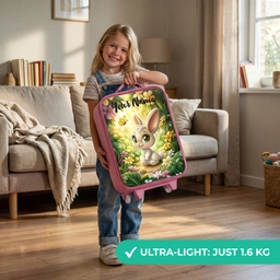 Konijn - Zonlicht - Sprookjesachtig - Vlinder Kinderkoffer - Roze klein -sfeer2_EN