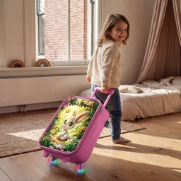Konijn - Zonlicht - Sprookjesachtig - Vlinder Kinderkoffer - Roze klein -sfeer1