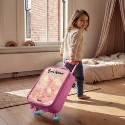 Eenhoorn - Wolken - Roze Kinderkoffer - Roze klein -sfeer1