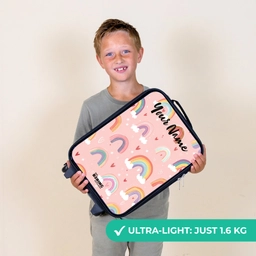 Regenboog - Patroon - Pastel Kinderkoffer - Zwart klein -sfeer4_UK