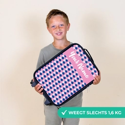 Schubben - Patroon - Blauw - Roze Kinderkoffer - Zwart klein -sfeer4_NL