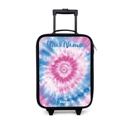 Tie dye - Abstract - Blauw - Roze Kinderkoffer - Zwart klein -3d