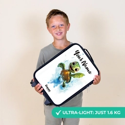 Schildpad - Water - Groen Kinderkoffer - Zwart klein -sfeer4_UK