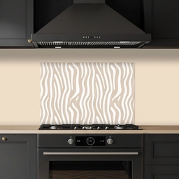 Abstract - Zebra - Beige keuken achterwand spatscherm klein 900 -sfeer1