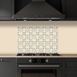 Tegel - Motief - Beige keuken achterwand spatscherm klein 900 -sfeer1
