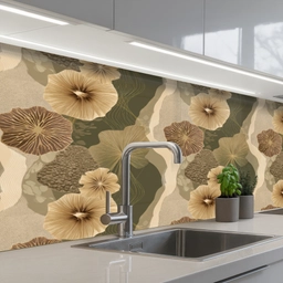 Abstract - Modern - Groen keuken achterwand 2 middel 871 -3d_schuin