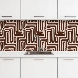 Abstract - Patroon - Bruin keuken achterwand 2 middel 871 -3d