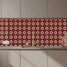 Geometrisch - Sierlijk - Bruin keuken achterwand 2 middel 871 zz_3dshopping