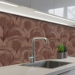 Ritmisch - Effect - Bruin keuken achterwand 2 middel 871 -3d_schuin