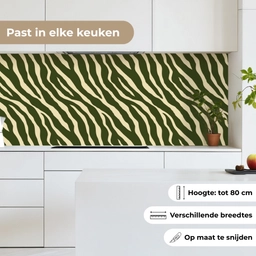 Zebra - Patroon - Groen keuken achterwand 2 middel 871 -sfeer4_NL