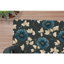Botanisch - Bloemen - Blauw muismat rubber klein 262 -closeup