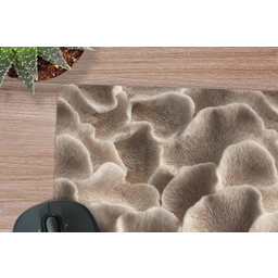 Waaiervorm - Beige - Vezel textuur muismat rubber klein 262 -closeup