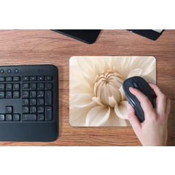 Bloem - Dahlia - Wit muismat rubber klein -toetsenbord