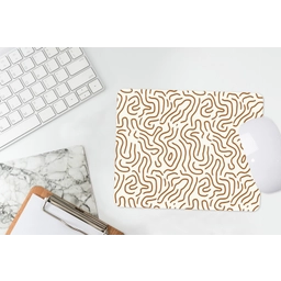 Minimalistisch - Patroon - Terracotta muismat rubber klein 262 -witbureau