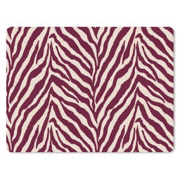 Zebra - Motief - Bordeaux - Rood muismat rubber klein 262 -3d