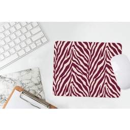 Zebra - Motief - Bordeaux - Rood muismat rubber klein 262 -witbureau