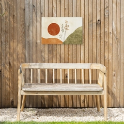Zon - Abstract - Takken - Oranje Tuinposter op houten frame 2 cm dik klein -sfeer4
