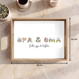 Opa & Oma - Lettercollage Dienblad Rechthoek middel -USP_Formaat