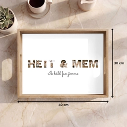 Heit & Mem - Lettercollage Dienblad Rechthoek middel -USP_Formaat