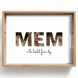 Mem - Lettercollage Dienblad Rechthoek middel -z3d_shopping