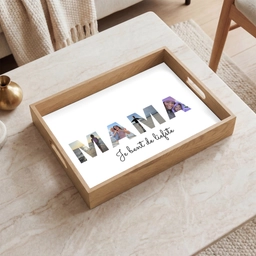 Mama - Lettercollage Dienblad Rechthoek middel -sfeer1