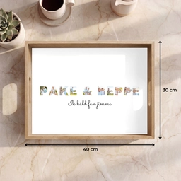 Pake & Beppe - Lettercollage Dienblad Rechthoek middel -USP_Formaat