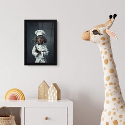 Hond - Garde - Kok fotolijst zwart zonder passe partout klein -usfeer4_kinderkamer