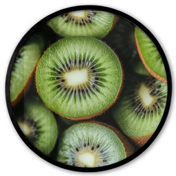 Kiwi - Fruit - Groen Fotolijst rond zonder passe partout klein -3d