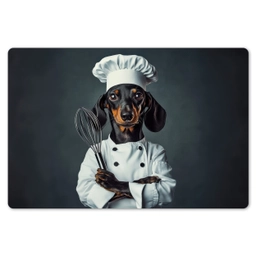 Hond - Garde - Kok Placemat vinyl groot -zzsfeer1_Kitchenyeah-website