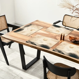 Landschap - Japandi - vogel Placemat vinyl groot -zzsfeer4_Kitchenyeah-website