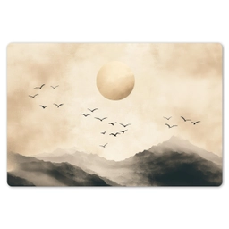 Landschap - Japandi - vogel Placemat vinyl groot -zzsfeer1_Kitchenyeah-website