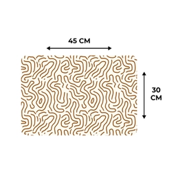 Minimalistisch - Patroon - Terracotta Placemat vinyl groot 368 -specs
