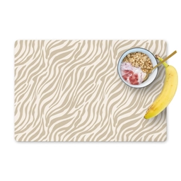 Zebra - Patroon - Beige Placemat vinyl groot 368 -zzzproduct_Kitchenyeah-website